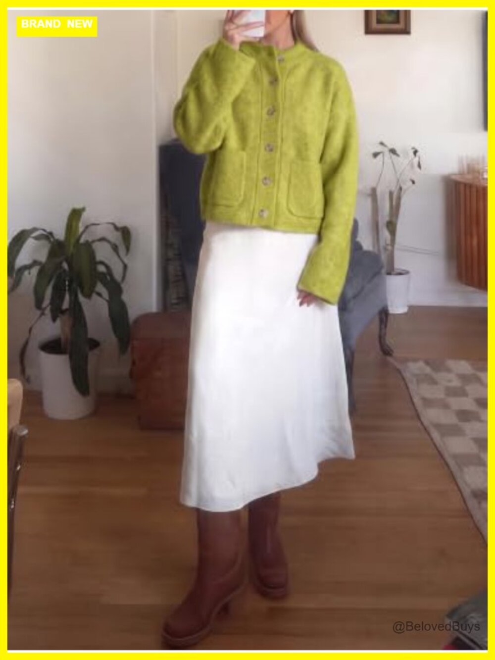 Chunky Knit Cardigan Sweater Button Down Open Front Long Sleeve with Pockets - Picture 4 of 6